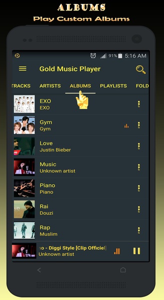 Gold Music Player - Preview 4