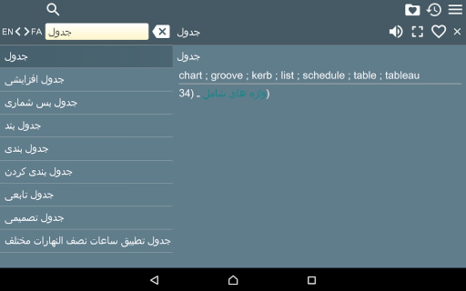 EN-FA Dictionary - Preview 1