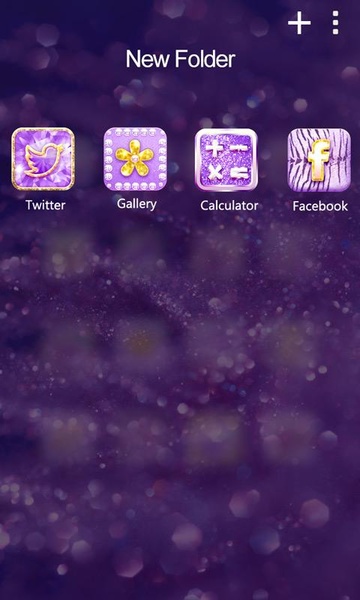 Luxury Purple GOLauncher EX Theme - Preview 2