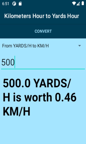 Kilometers Hour to Yards Hour converter - Preview 2