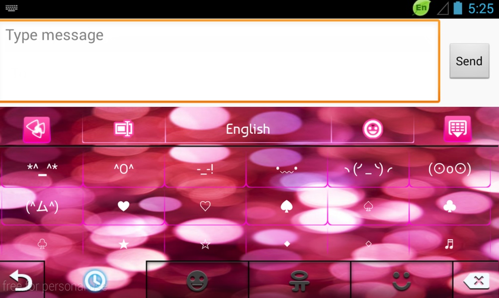 GO Keyboard Glow Pink Theme - Preview 1