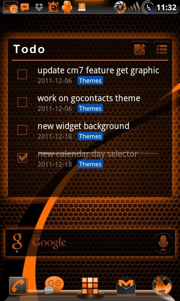 GOWidget SunsetOrangeICS Theme by TeamCarbon - Preview 7