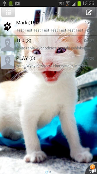 GO SMS Pro Theme Sweet Kitty - Preview 3