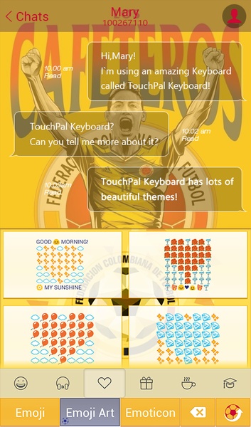 TouchPal SkinPack COL of FIFA - Preview 1