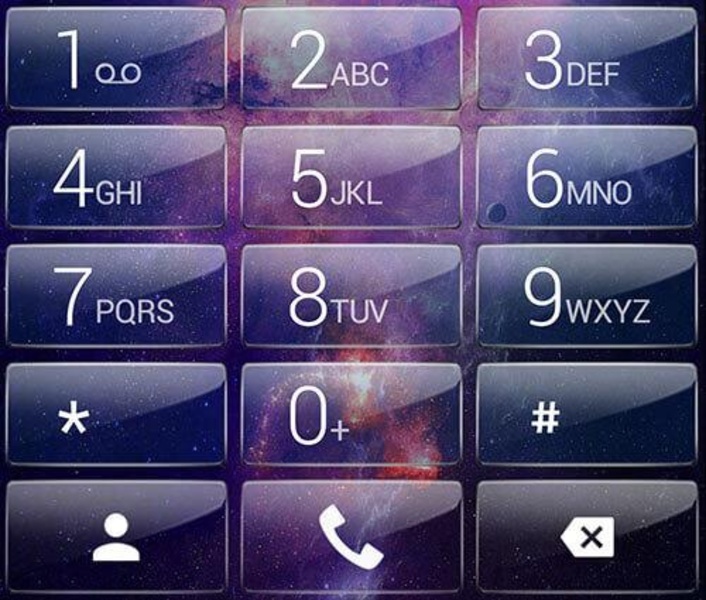ExDialer Galaxy Glass theme - Preview 1