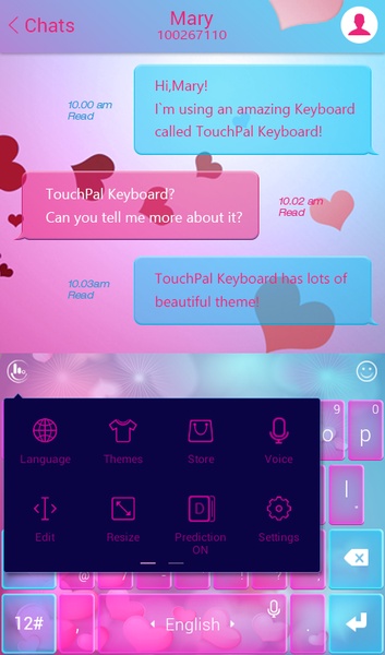 Love Heartbeat TouchPal Theme - Preview 2
