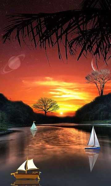 Galaxy S5 Sunset Boats - Preview 7