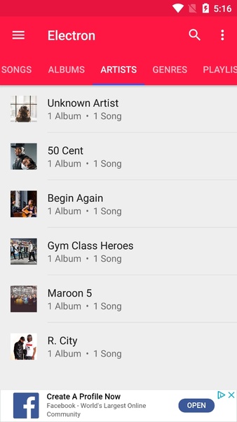 Electron Music Player - Preview 3