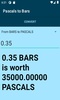 Pascals to Bars converter screenshot 2