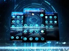 Blue Neon Future Tech -- APUS launcher theme screenshot 3
