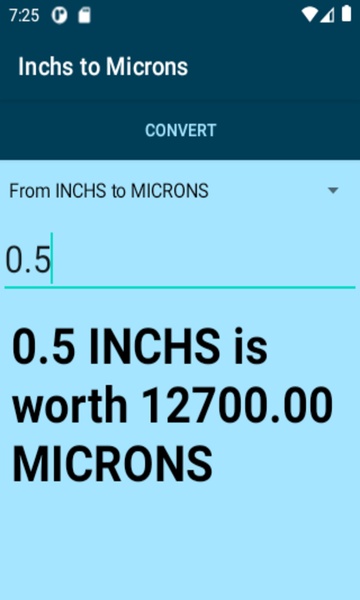 Inchs to Microns converter - Preview 4