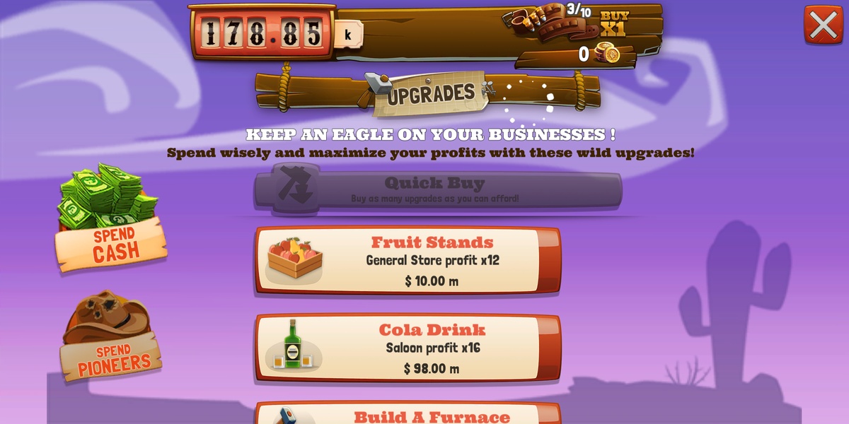 Idle Tycoon: Wild West Clicker Game - Tap for Cash - Preview 5