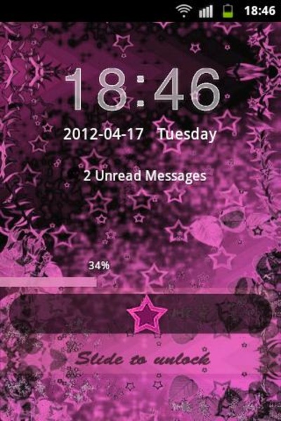 GO Locker Theme Pink Dark - Preview 1