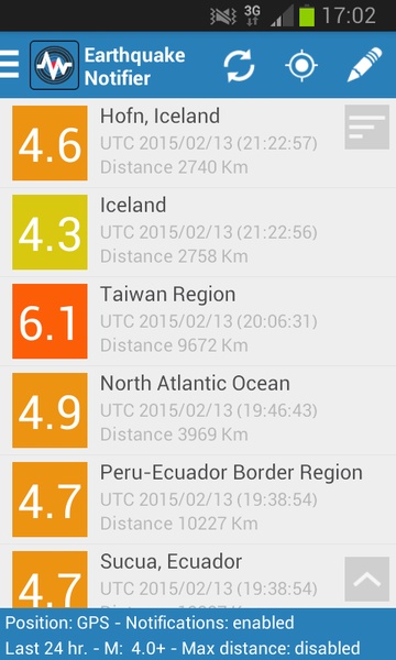 Earthquake Notifier - Preview 7