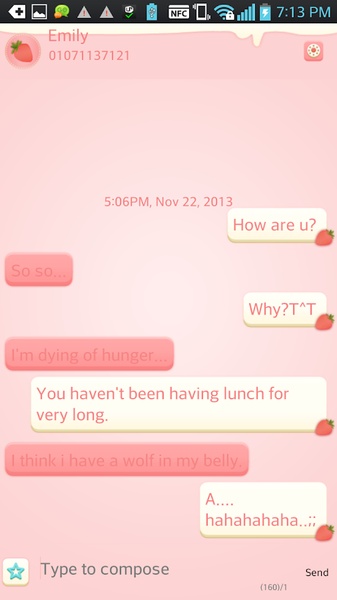 GO SMS milk Theme - Preview 3