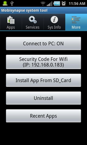 Mobisynapse system tool - Preview 2