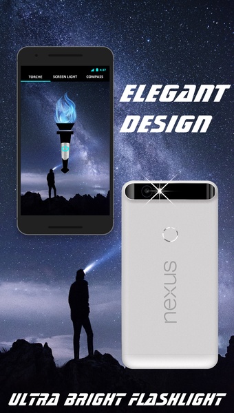 Flashlight -LED Torch COMPASS - Preview 1