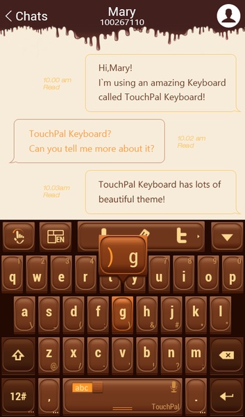Love Chocolate TouchPal Theme - Preview 3