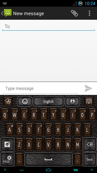 GO Keyboard Leather Theme - Preview 1