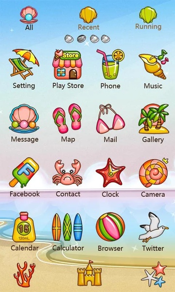 Seaside GOLauncher EX Theme - Preview 1