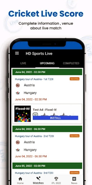 Hd cricket live discount app