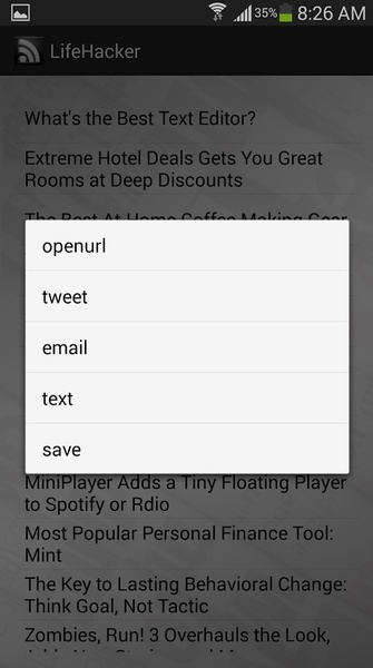 Simple RSS feeds - Preview 1