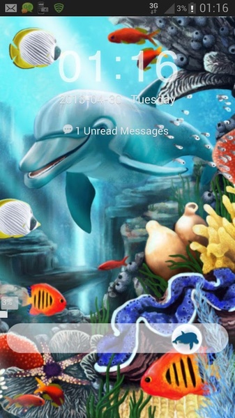 GO Locker Theme water fish - Preview 1