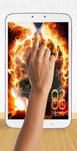 Burning Skull Zipper Lock - Preview 4