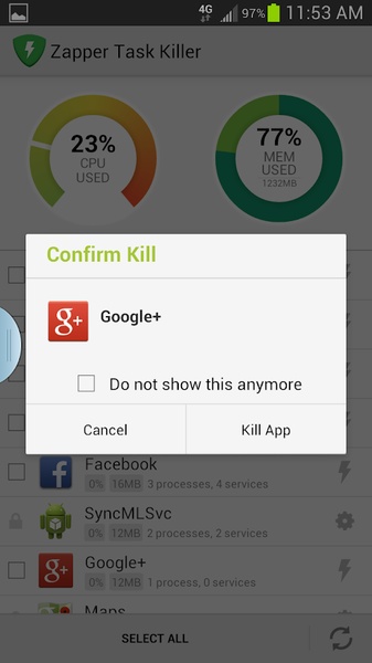 Zapper Task Killer - Preview 3
