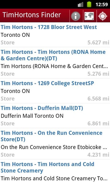 TimHortons Finder - Preview 4