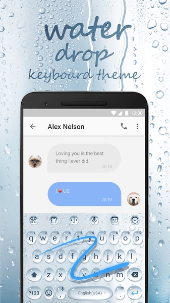 Glass Water Drop Rainy Mood Keyboard Theme for Android