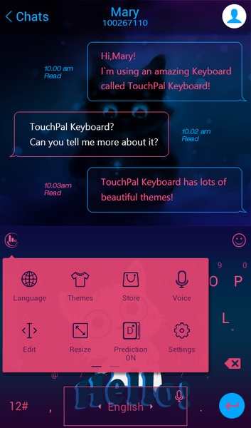 Navy Blue Yogurt TouchPal Theme - Preview 4