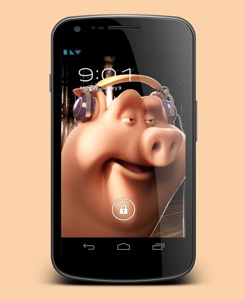 Funny Pig 3D Live Wallpaper - Preview 3