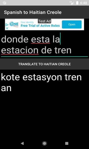 Spanish to Haitian Creole Translator - Preview 1