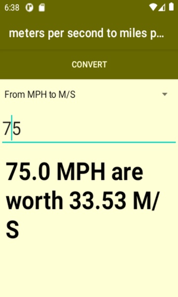 meters per second to miles per hour converter - Preview 1