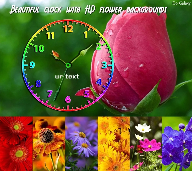 Flower Clock Live Wallpaper - Preview 1