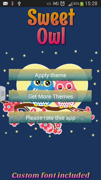 GO Keyboard Sweet Owl Theme - Preview 5