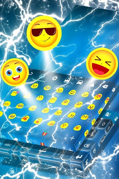 Electric Neon Keyboard Theme - Preview 1