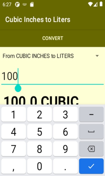 Cubic Inches to Liters converter - Preview 3