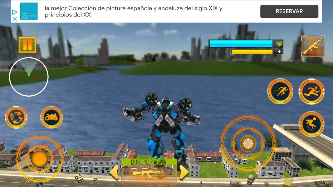 Flying Police Eagle Bike Robot Hero - Preview 1