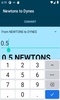 Newtons to Dynes converter screenshot 3