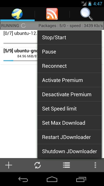 JDownloaderRC - Preview 3