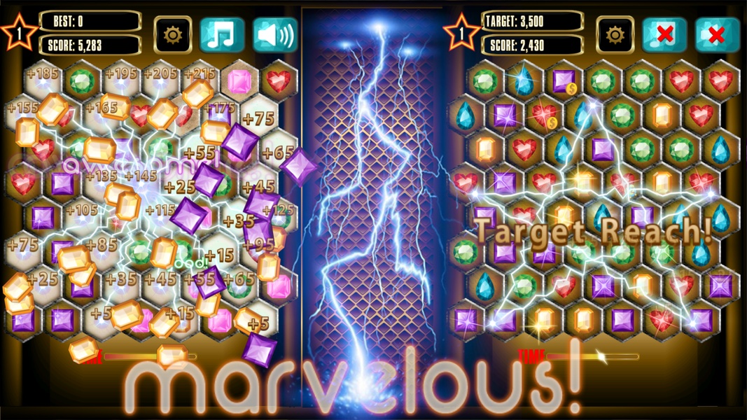 Jewels Blitz Gold Hexagon - Preview 3