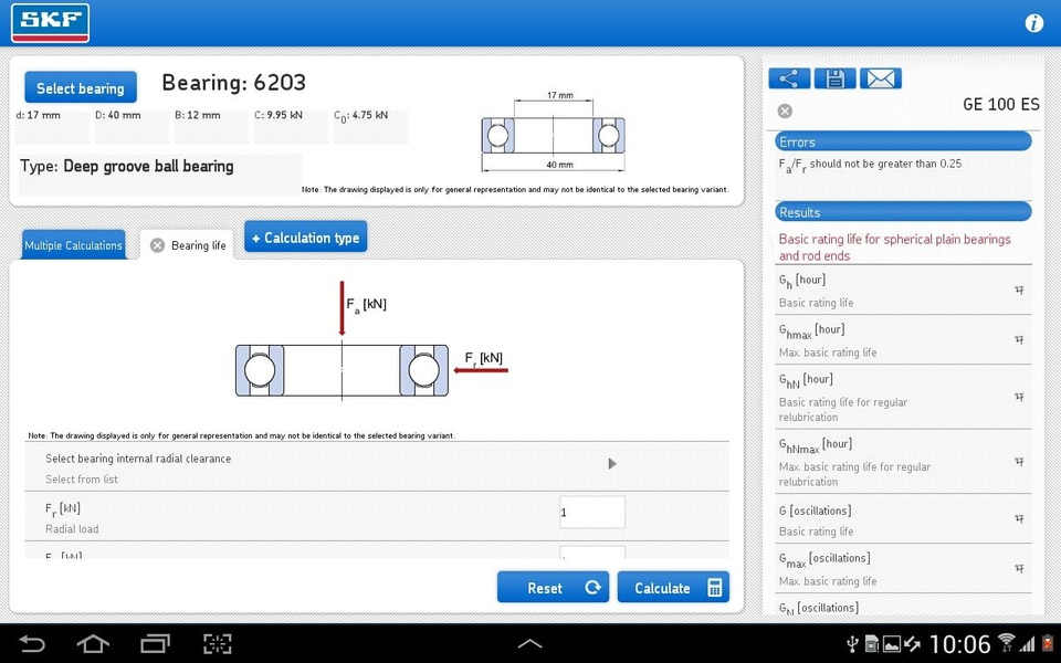Bearing Calculator - Preview 4