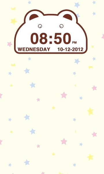 Cute Bear Clock Widget - Preview 4