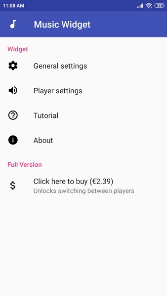 Material Music Widget - Preview 2