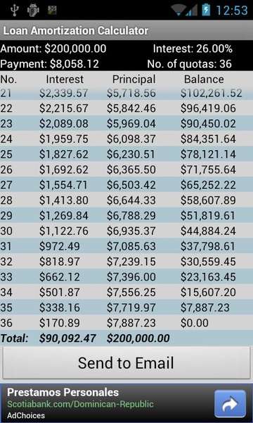 Loan Amortization Calc - Preview 3