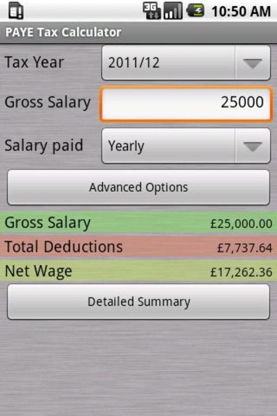 PAYE Tax Calculator - Preview 4