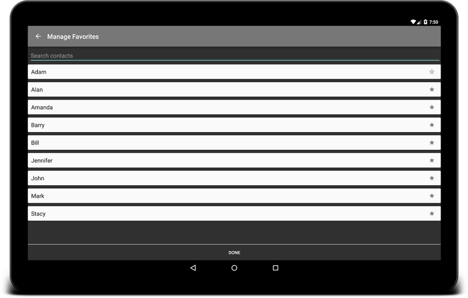 Favourite Contacts - Preview 12