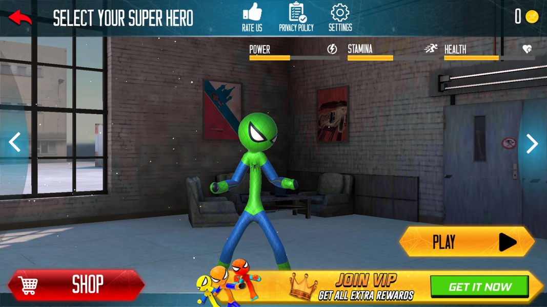 Flying Hero Stickman - Preview 1